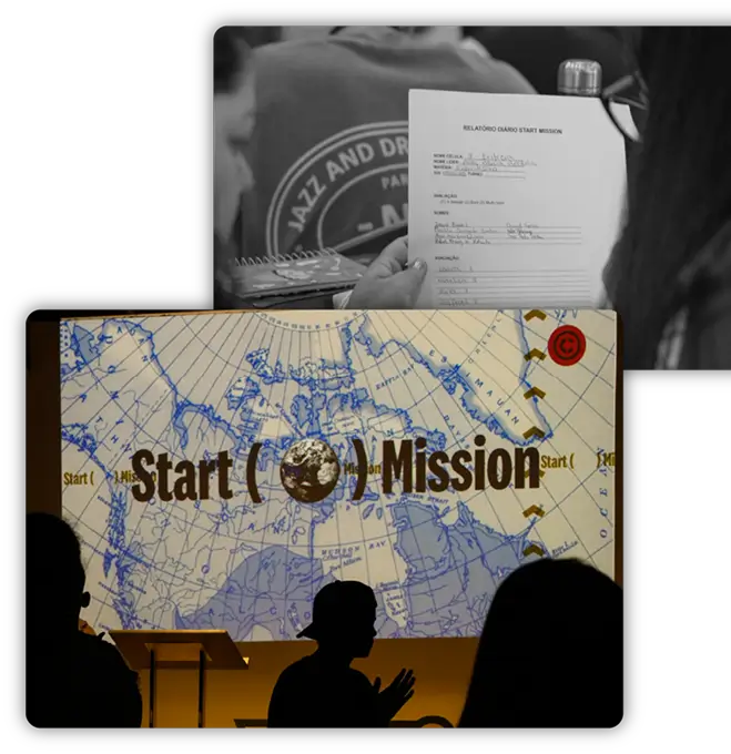 Momentos e materiais da Start Mission